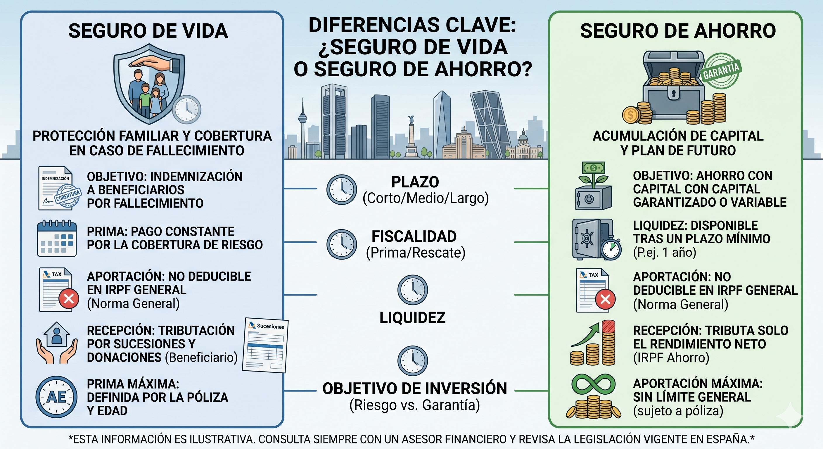 Diferencia entre Seguro de Vida y Seguro de Ahorro